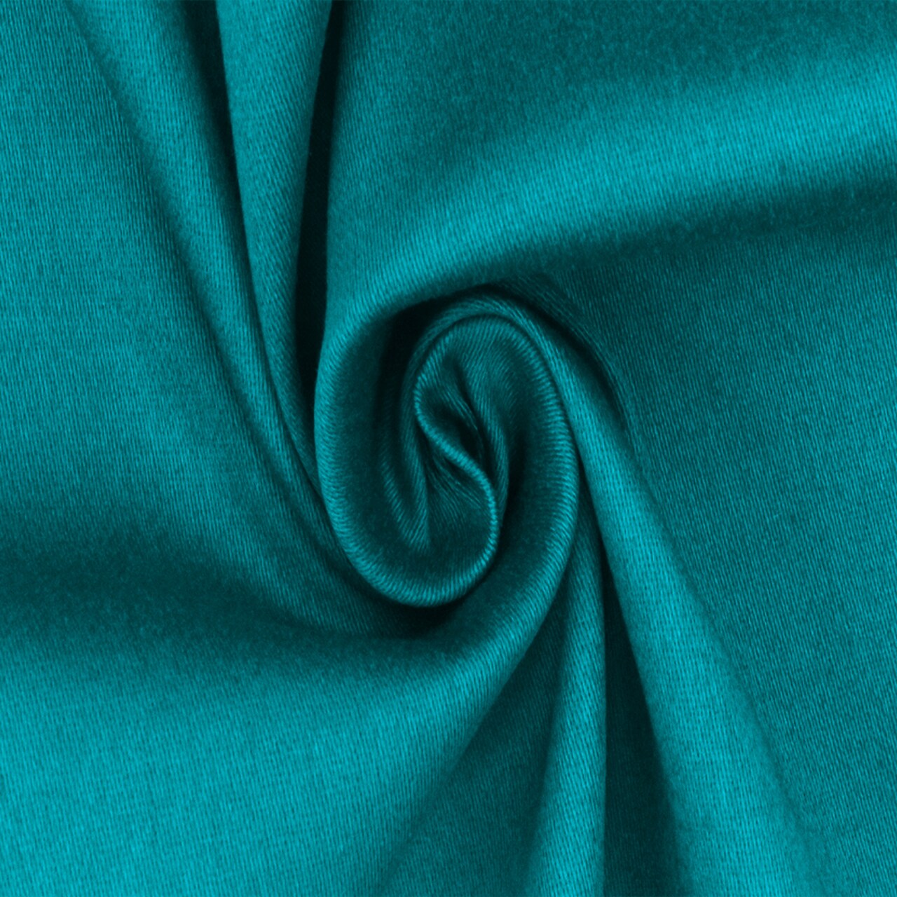 Jewel Tone Turquoise Solid Stretch Cotton Sateen Woven Fabric By the Yard